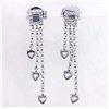 Image 1 : 14K White Gold 0.1CTW Diamond Earring - REF-20R3K
