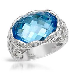 Genuine 15.36 TCW 18K White Gold Ladies Ring - REF-163F3M