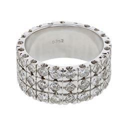 14K White 3.82CTW Ladies Diamond Ring - REF-354A2N