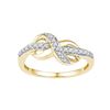 Image 1 : 0.2 CTW Natural Diamond Infinity Ring 10K Yellow Gold