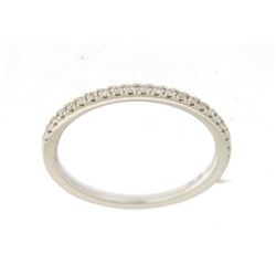 14K White Gold 0.13CTW Diamond Band Ring - REF-23F7M