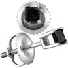 Image 1 : 0.25 CTW Black Colored Princess Solitaire Diamond Screwback Stud Earrings 10K White Gold