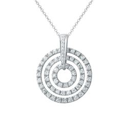 18K Gold 1.36 CTW Diamond Slider with Chain - REF-185H4W