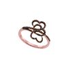 Image 1 : 0.2 CTW Red Colored Diamond Heart Love Ring 10K Rose Gold
