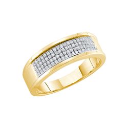 0.25 CTW Mens Natural Diamond Band 10K Yellow Gold