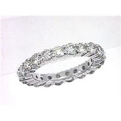 14K White Gold 3.67CTW Diamond Band Ring - REF-421Y8X