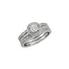 Image 1 : 14K White Gold 0.95CTW Diamond Wedding Ring Set - REF-141X2Y