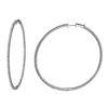 Image 1 : 14K White Gold 1.65CTW Diamond Hoop Earring - REF-204F7M