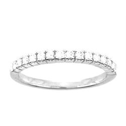 14K White Gold 0.3CTW Diamond Band Ring - REF-39H5W
