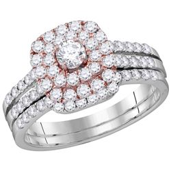 1.20 CTW Natural Diamond Bridal Engagement Ring 14K White Gold