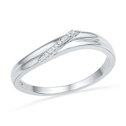 0.03 CTW Natural Diamond Band 10K White Gold
