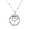 Image 1 : 0.45 CTW 14K White Gold Ladies Slider with Chain - REF-55H2W