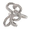 Image 1 : 14K White Gold 1.21CTW Diamond Cocktail Ring - REF-123K5R