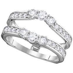 1 CTW Natural Diamond Ring 14K White Gold