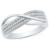 Image 1 : 0.2 CTW Natural Diamond Crossover Band 10K White Gold