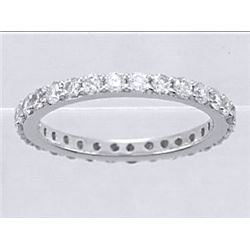 14K White Gold 1.09CTW Diamond Band Ring - REF-94K5R