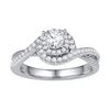 Image 1 : 0.4 CTW Natural Diamond Solitaire Bridal Engagement Ring 10K White Gold