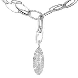 Genuine 0.99 TCW 14K White Gold Ladies Necklace - REF-187N5A