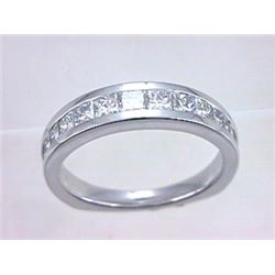 14K White Gold 1.07CTW Diamond Band Ring - REF-192X3Y