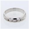 Image 1 : Gents Round-cut Channel-set Diamond Ring  in 14K White Gold - REF-96H6W