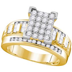 2 CTW Natural Diamond Cindy's Dream Cinderella Bridal Engagement Ring 10K Yellow Gold