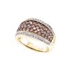 Image 1 : 1.50 CTW Cognac-brown Colored Diamond Cocktail Band 14K Yellow Gold