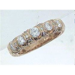 18K Rose Gold 0.98CTW Diamond Band Ring - REF-164K2R