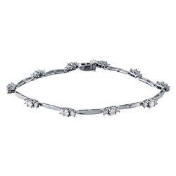 2.5 CTW 14K White Gold Ladies Bracelet - REF-221A3N