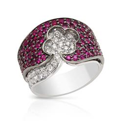 Genuine 2.11 TCW 14K White Gold Ladies Ring - REF-139A2N