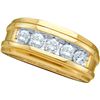 Image 1 : 1 CTW Mens Natural Diamond Band 14K Yellow Gold