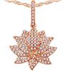 Image 1 : 14K Rose Gold 0.14CTW Diamond Necklace - REF-19K8R