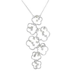 Genuine 0.45 TCW 14K White Gold Ladies Necklace - REF-81Y8X