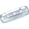 Image 1 : 0.5 CTW Princess Natural Diamond Band 14K White Gold