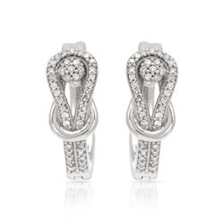 Genuine 0.27 TCW 14K White Gold Ladies Earring - REF-61M2F