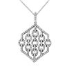 Image 1 : 14K White Gold 1.31CTW Diamond Necklaces - REF-174N3A