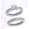 Image 1 : 18K White Gold 0.99CTW Diamond Wedding Ring Set - REF-220K2R