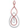 Image 1 : 0.2 CTW Natural Diamond Teardrop Pendant 10K Rose Gold