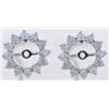 Image 1 : 14K White Gold 0.67CTW Diamond Earring Jackets - REF-77N9A
