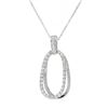 Image 1 : 14K Gold 0.66 CTW Diamond Slider with Chain - REF-80M7F