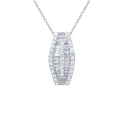 18K Gold 1.36 CTW Diamond Slider w/ Chain - REF-180X5Y