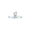 Image 1 : 0.05 CTW Natural Diamond Solitaire Heart Promise Ring 14K White Gold
