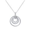 Image 1 : 0.05 CTW 14K White Gold Ladies Slider with Chain - REF-37H2W
