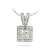 Image 1 : 0.75 CTW 14K White Gold Ladies Slider with Chain - REF-120A6N