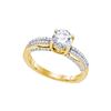 Image 1 : 1.20 CTW Natural Diamond Solitaire Bridal Engagement Ring 10K Yellow Gold