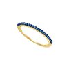 Image 1 : 0.2 CTW Blue Colored Diamond Band 10K Yellow Gold