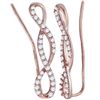 Image 1 : 0.46 CTW Natural Diamond Climber Earrings 10K Rose Gold