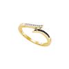 Image 1 : 0.1 CTW Black Colored Diamond Slender Bypass Band 10K Yellow Gold