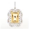 Image 1 : 14K TwoTone Gold 0.79CTW SemiMount Slider w/Chain - REF-122F2M