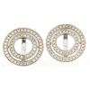 Image 1 : 14K White Gold 1.04CTW Diamond Earring Jackets - REF-141N5A