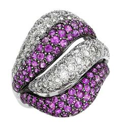 Genuine 3.58 TCW 14K White Gold Ladies Ring - REF-159A4N